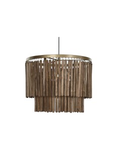 Suspension Home ESPRIT Marron Doré Bois Métal Bois de manguier 50 W 60 x 60 x 48 cm 2