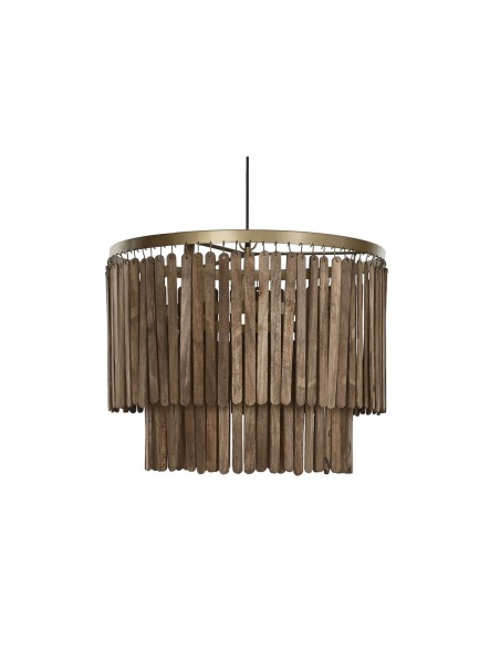 Suspension Home ESPRIT Marron Doré Bois Métal Bois de manguier 50 W 60 x 60 x 48 cm