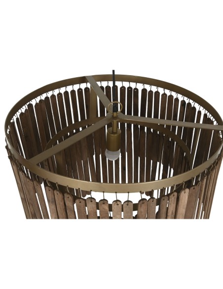 Suspension Home ESPRIT Marron Doré Bois Métal Bois de manguier 50 W 60 x 60 x 48 cm