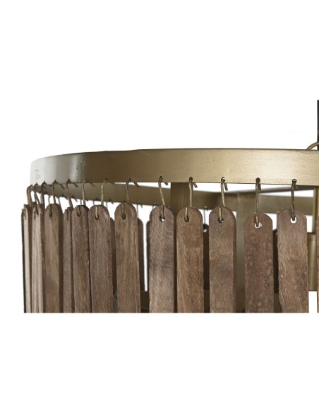 Suspension Home ESPRIT Marron Doré Bois Métal Bois de manguier 50 W 60 x 60 x 48 cm