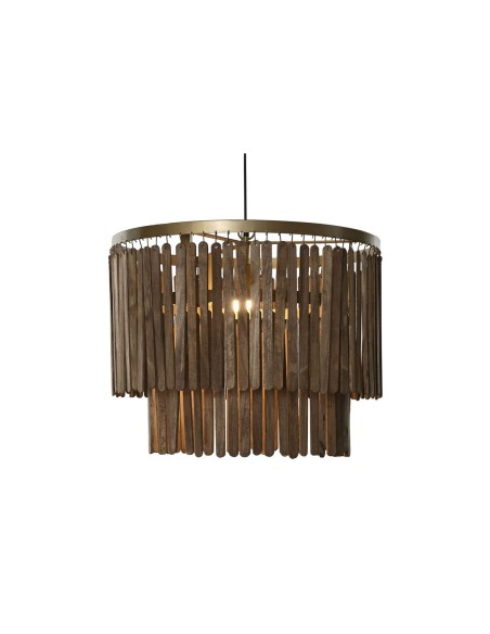Suspension Home ESPRIT Marron Doré Bois Métal Bois de manguier 50 W 60 x 60 x 48 cm