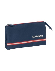 Trousse Fourre-Tout Triple El Ganso Classic Blue marine 22 x 12 x 3 cm