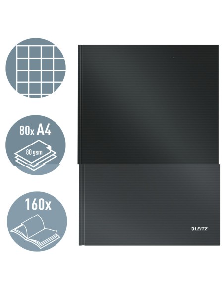 Bloc de Notes Leitz Solid Noir A4 80 Volets