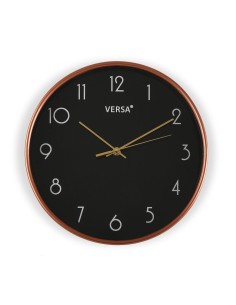 Horloge Murale Versa Noir Plastique 4 x 30 x 30 cm