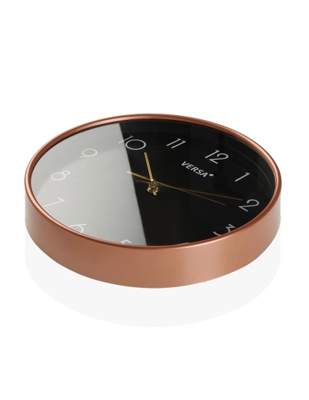 Horloge Murale Versa Noir Plastique 4 x 30 x 30 cm