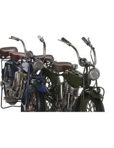 Figurine Décorative Home ESPRIT Bleu Vert Moto Vintage 31 x 8 x 16 cm (2 Unités) 2