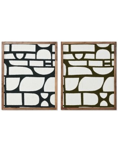 Cadre Home ESPRIT Bleu Vert Moderne 60 x 3 x 75 cm (2 Unités)