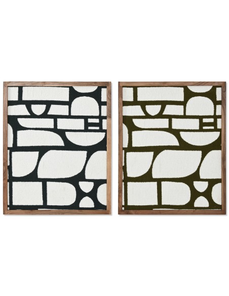 Cadre Home ESPRIT Bleu Vert Moderne 60 x 3 x 75 cm (2 Unités)