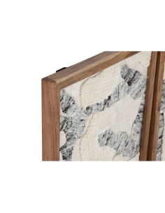 Cadre Home ESPRIT Blanc Gris Abstrait Urbaine 43 x 3 x 63 cm (2 Unités) 2