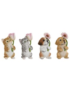 Figurine Décorative Home ESPRIT Multicouleur animaux 10,5 X 9 X 18,5 cm (4 Unités)