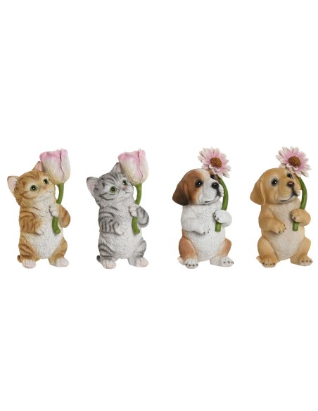 Figurine Décorative Home ESPRIT Multicouleur animaux 10,5 X 9 X 18,5 cm (4 Unités)