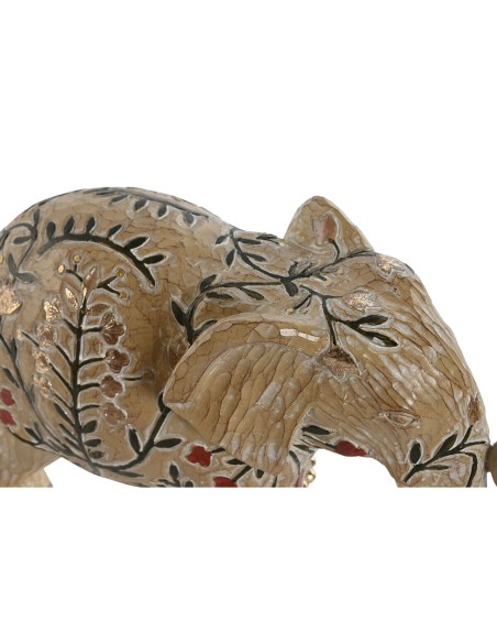 Figurine Décorative Home ESPRIT Multicouleur Eléphant 32,5 x 12,5 x 21 cm