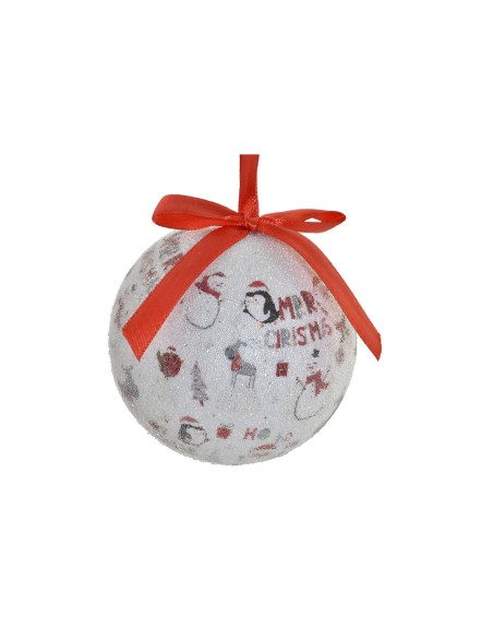 Boules de Noël Home ESPRIT Blanc Rouge PVC (7 Unités)
