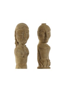 Figurine Décorative Home ESPRIT Naturel 7,5 x 7,5 x 50 cm Statue (2 Pièces) 2