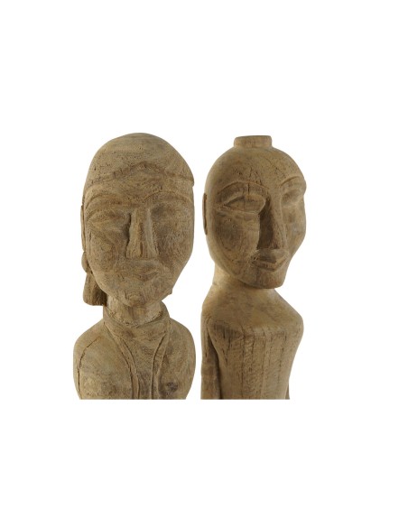 Figurine Décorative Home ESPRIT Naturel 7,5 x 7,5 x 50 cm Statue (2 Pièces)