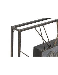 Horloge Murale Home ESPRIT Noir Doré Métal Verre 80 x 8 x 80 cm 2