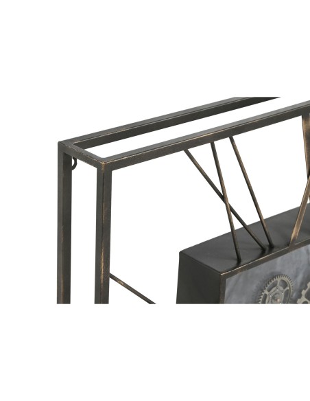 Horloge Murale Home ESPRIT Noir Doré Métal Verre 80 x 8 x 80 cm