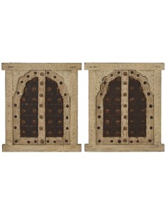 Décoration murale Home ESPRIT Beige Naturel Fenêtre 45 X 5 X 51 cm