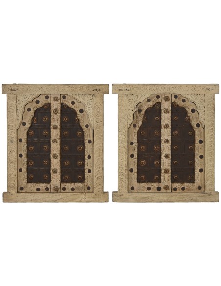 Décoration murale Home ESPRIT Beige Naturel Fenêtre 45 X 5 X 51 cm