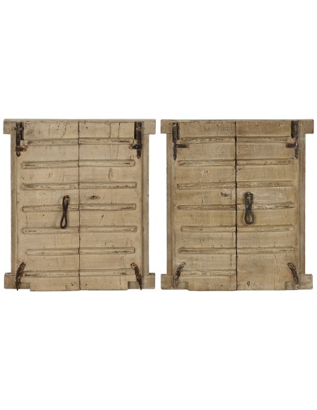 Décoration murale Home ESPRIT Beige Naturel Fenêtre 45 X 5 X 51 cm