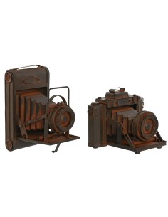 Figurine Décorative Home ESPRIT Bronze Appareil Photo Vintage 18 x 13,5 x 14 cm (2 Unités)