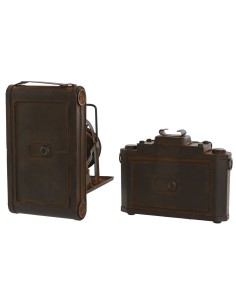 Figurine Décorative Home ESPRIT Bronze Appareil Photo Vintage 18 x 13,5 x 14 cm (2 Unités) 2