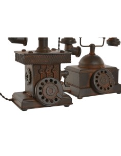 Figurine Décorative Home ESPRIT Bronze Vintage Téléphone 21 x 12 x 18 cm (2 Unités) 2