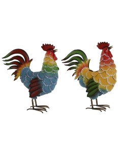 Figurine Décorative Home ESPRIT Multicouleur Coq 39,5 X 15 X 42 cm (2 Unités)