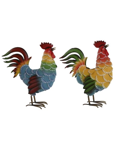Figurine Décorative Home ESPRIT Multicouleur Coq 39,5 X 15 X 42 cm (2 Unités)
