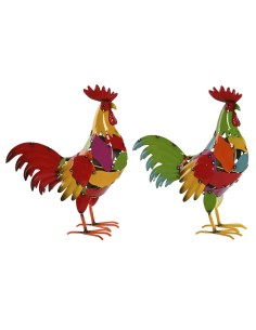 Figurine Décorative Home ESPRIT Multicouleur Coq 37 X 15,5 X 44,5 cm (2 Unités)