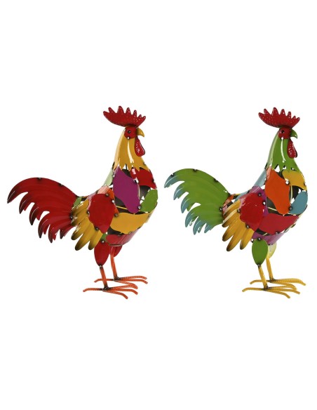 Figurine Décorative Home ESPRIT Multicouleur Coq 37 X 15,5 X 44,5 cm (2 Unités)