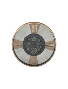 Horloge Murale Home ESPRIT Noir Doré Métal Verre Vintage 80 x 9,5 x 80 cm
