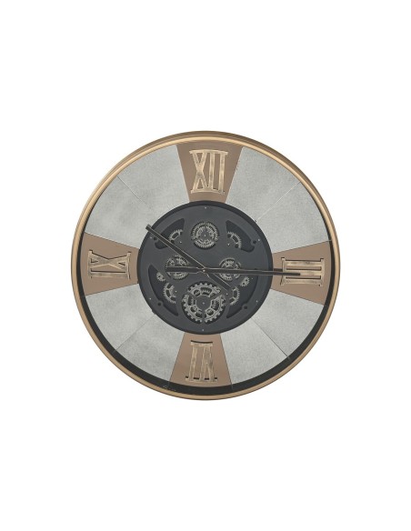 Horloge Murale Home ESPRIT Noir Doré Métal Verre Vintage 80 x 9,5 x 80 cm