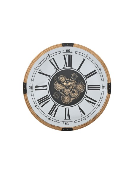 Horloge Murale Home ESPRIT Argenté Naturel Métal Verre 80 X 8,5 X 80 cm