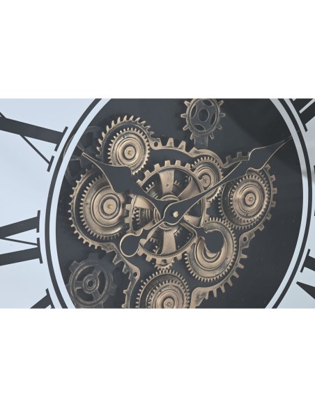 Horloge Murale Home ESPRIT Argenté Naturel Métal Verre 80 X 8,5 X 80 cm