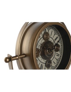Horloge de table Home ESPRIT Doré Métal Verre 36 X 24 X 66,5 cm 2