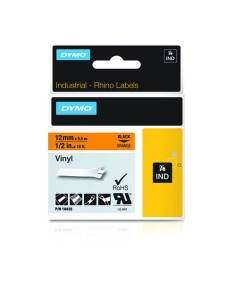Ruban Laminé pour Etiqueteuses Dymo 18435 Orange/Noir