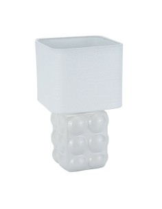 Lampe de bureau Versa Blanc Lin Céramique 16 x 29 cm