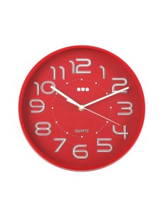 Horloge Murale Versa Rouge Plastique 3,7 x 30 x 30 cm