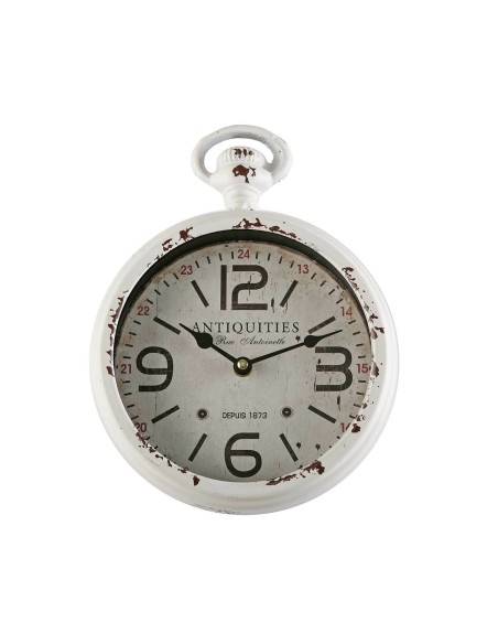 Horloge Murale Versa Antiques Blanc Acier Vintage 4,5 x 28 x 22 cm