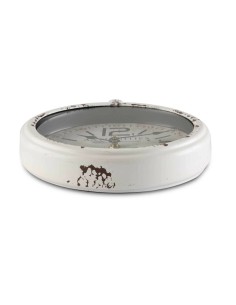 Horloge Murale Versa Antiques Blanc Acier Vintage 4,5 x 28 x 22 cm 2