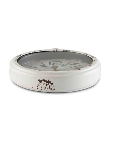 Horloge Murale Versa Antiques Blanc Acier Vintage 4,5 x 28 x 22 cm