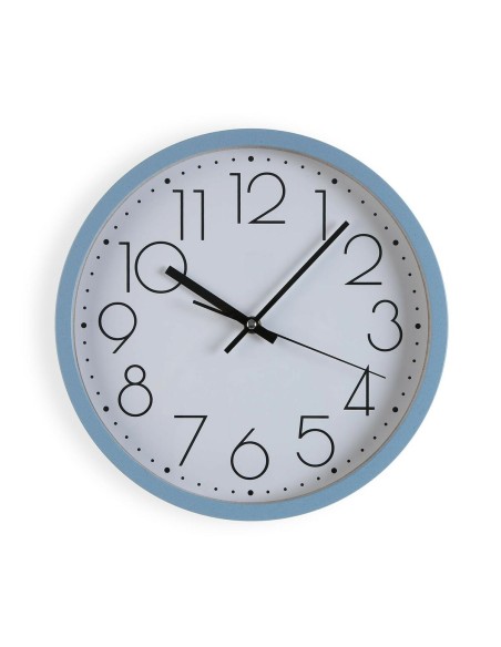 Horloge Murale Versa Bleu Bois 4,2 x 30 x 30 cm