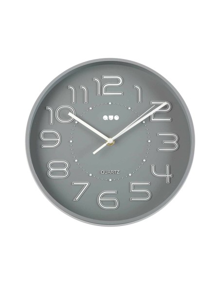 Horloge Murale Versa Gris Plastique 3,7 x 30 x 30 cm