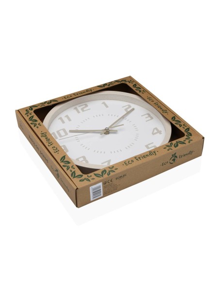 Horloge Murale Versa Beige Bois 4,2 x 30 x 30 cm