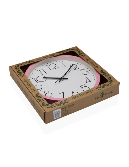 Horloge Murale Versa Rose Bois 4,2 x 30 x 30 cm