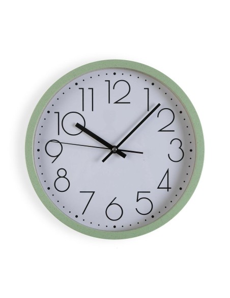 Horloge Murale Versa Vert Bois 4,2 x 30 x 30 cm