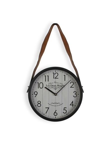 Horloge Murale Versa Les Deux Magots Métal 6 x 35 x 35 cm