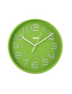 Horloge Murale Versa Vert Plastique 3,7 x 30 x 30 cm