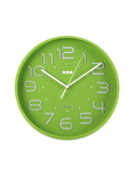 Horloge Murale Versa Vert Plastique 3,7 x 30 x 30 cm
